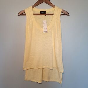 NWT Out From Under Urban Outfitters Sleeveless Hi-Lo Tank Womens SizeXS LtYellow